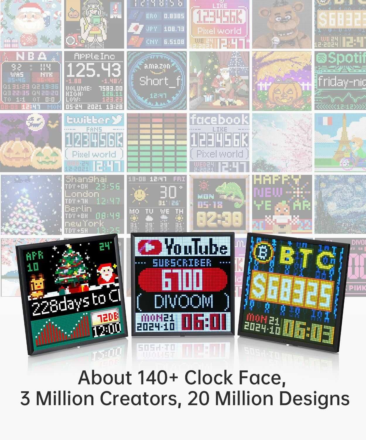 Divooom Pixoo-64 - Wi-Fi pixel art display дигитална рамка