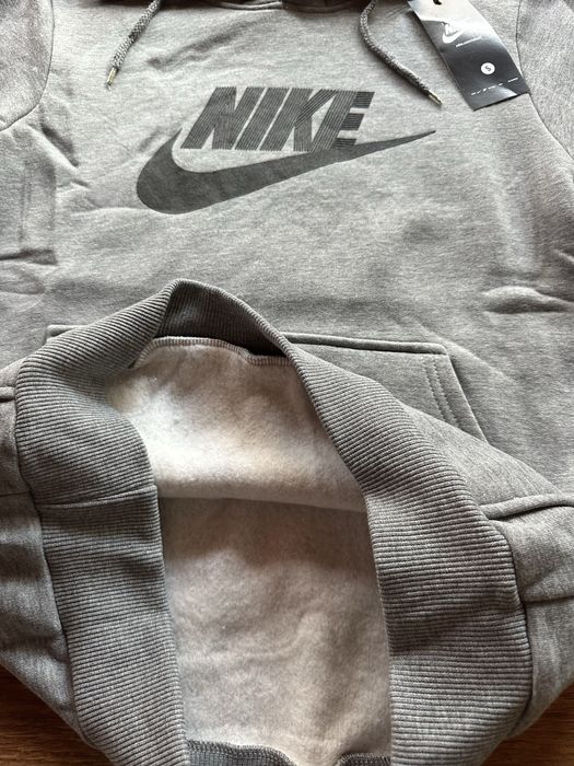 Мъжки суитчер Nike в сиво,памучен,с вата