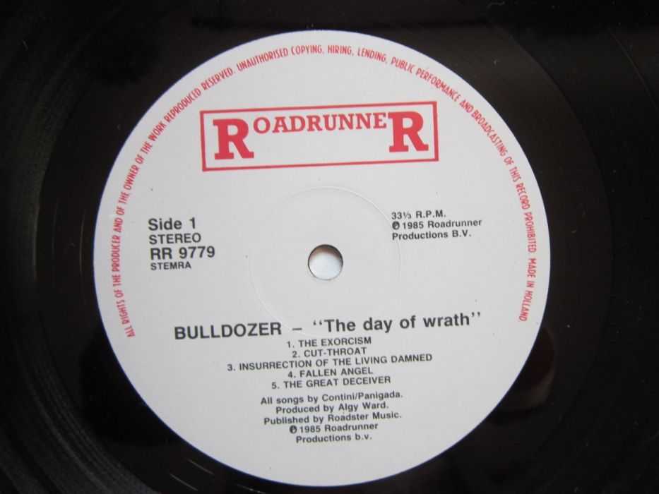 vinil Bulldozer-Day Of Wrath -debut-1st Ed.-Thrash,Extreme Black Metal