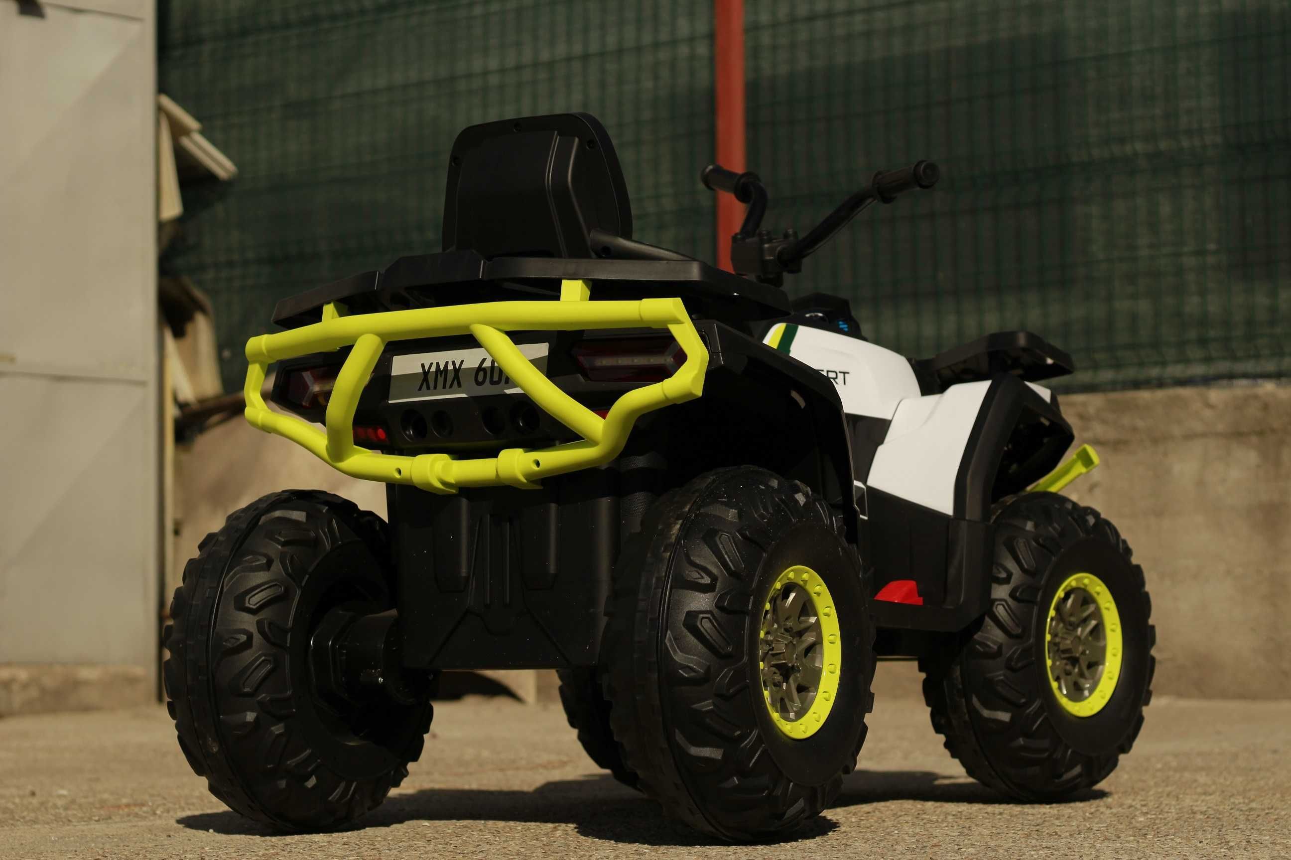 ATV electric pentru copii XMX607 2x45W 12V cu Scaun tapitat #White