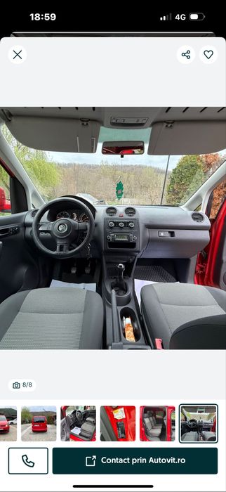 Cady 1,6 tdi - 105 cp - 5 locuri , unic prop tara , autoturism in acte