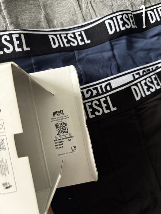 Diesel set 3 boxeri gri-negru-bleumarin marimea L noi originali