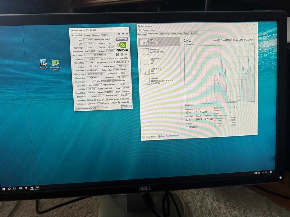 Calculator PC Office DELL I5 6500 16 GB RAM 256 SSD GTX 1050TI 4GB