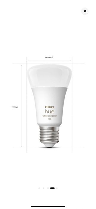 Pachet kit baza 2 becuri LED RGB Phillips,Hue,Blietooth,Zigbee