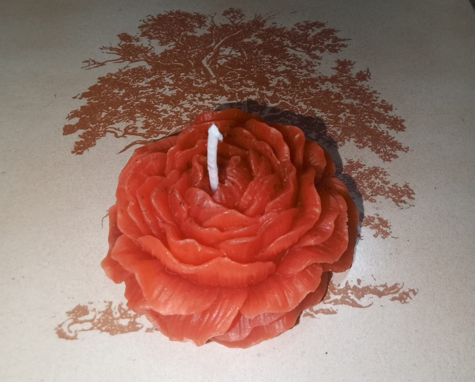 Lumânare decorativă trandafir – roșu