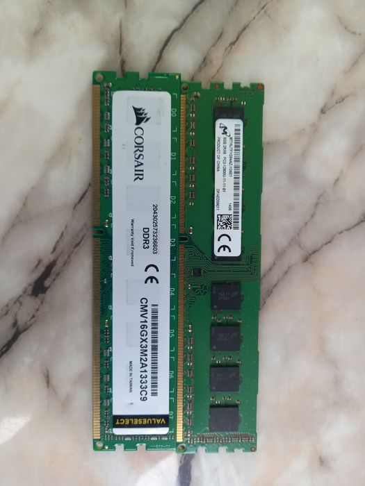 Памет 8GB (1x 8GB) Corsair  Micron DDR3 1333Mhz 1600Mhz