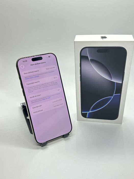 iPhone 16 PRO MAX - 256Gb - IMPECABIL - Baterie 99% + Garantie