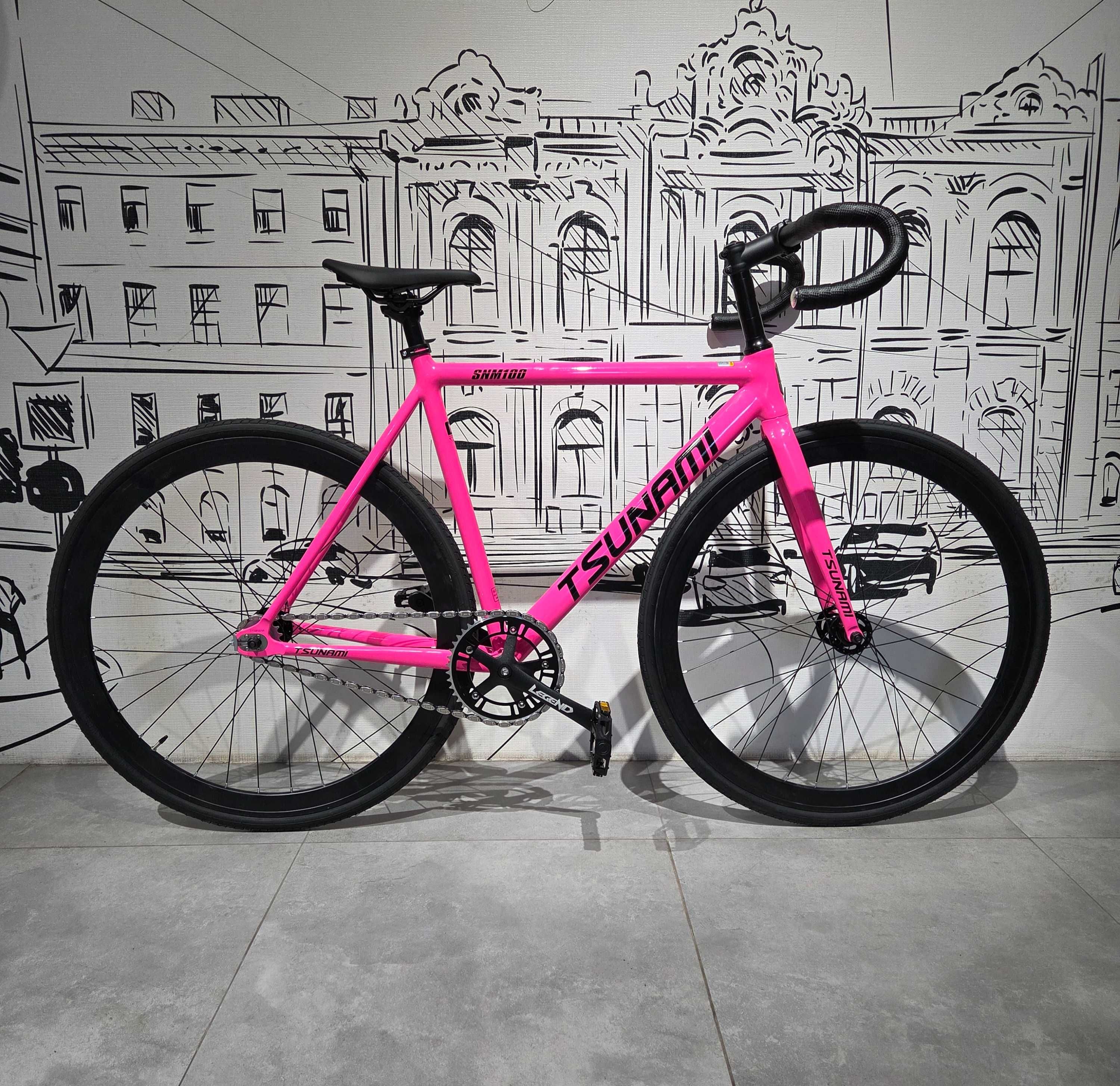 Велосипед "TSUNAMI" SNM100. FIX + Singlespeed 2в1. Фикс. Сингл. Цунами