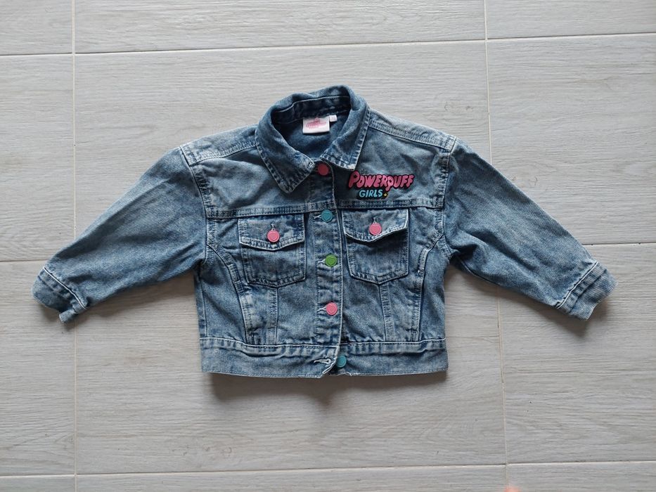 Geaca denim fetita PowerPuff Girls marimea 110 cm