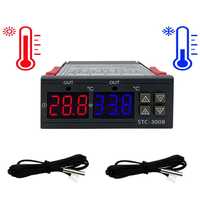 Termostat Controler digital temperatura 220V AC 10A doi senzori