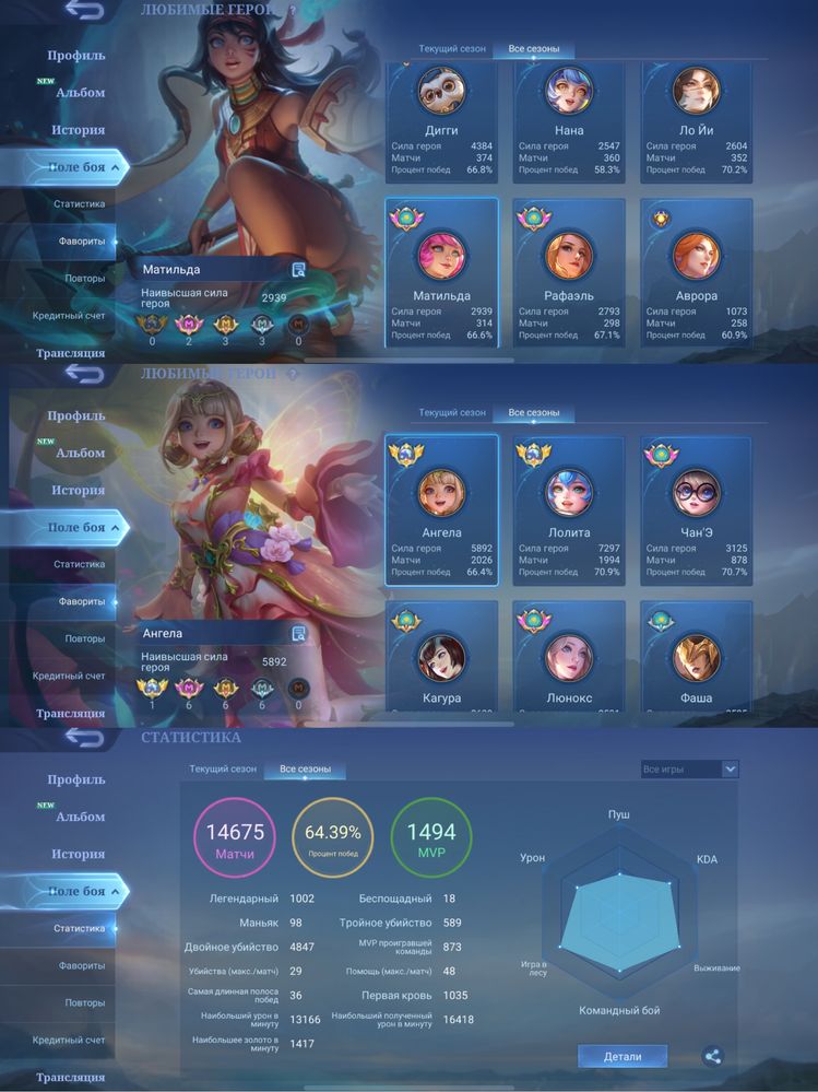 Продаётся аккаунт в Mobile Legends