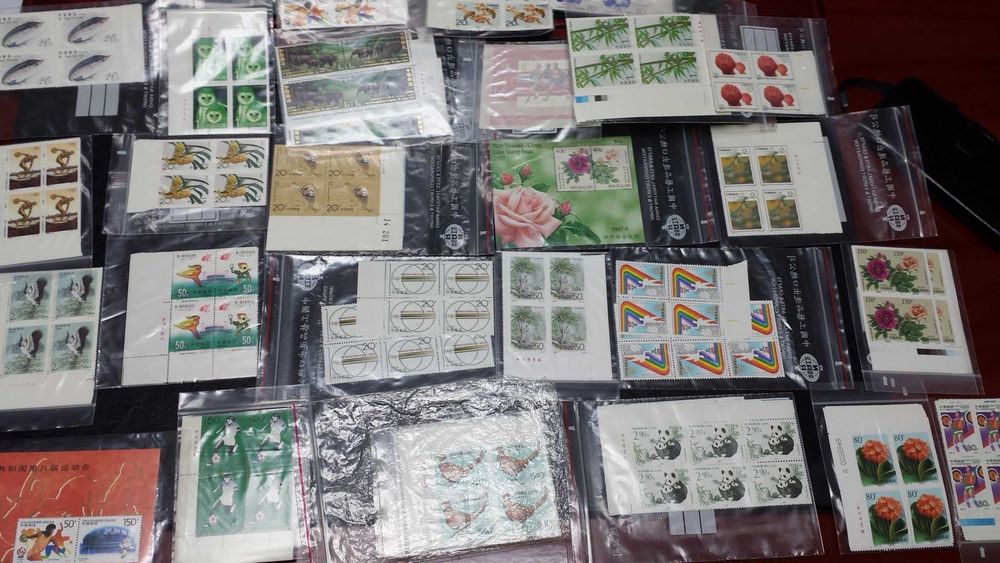 Почтовые марки квартблоги спорт фауна флора 90-х Китай