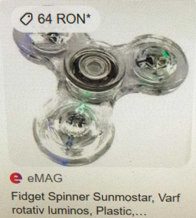 3 Jucarii antistres - 1 Insigna de serif si 2 Fidget Spinner