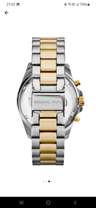 Michael Kors - Ceas cronograf cu bratara metalica Bradshaw, Argintiu/A