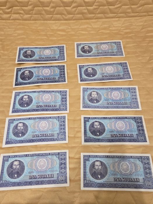 20 Bancnote de 100 lei vechi