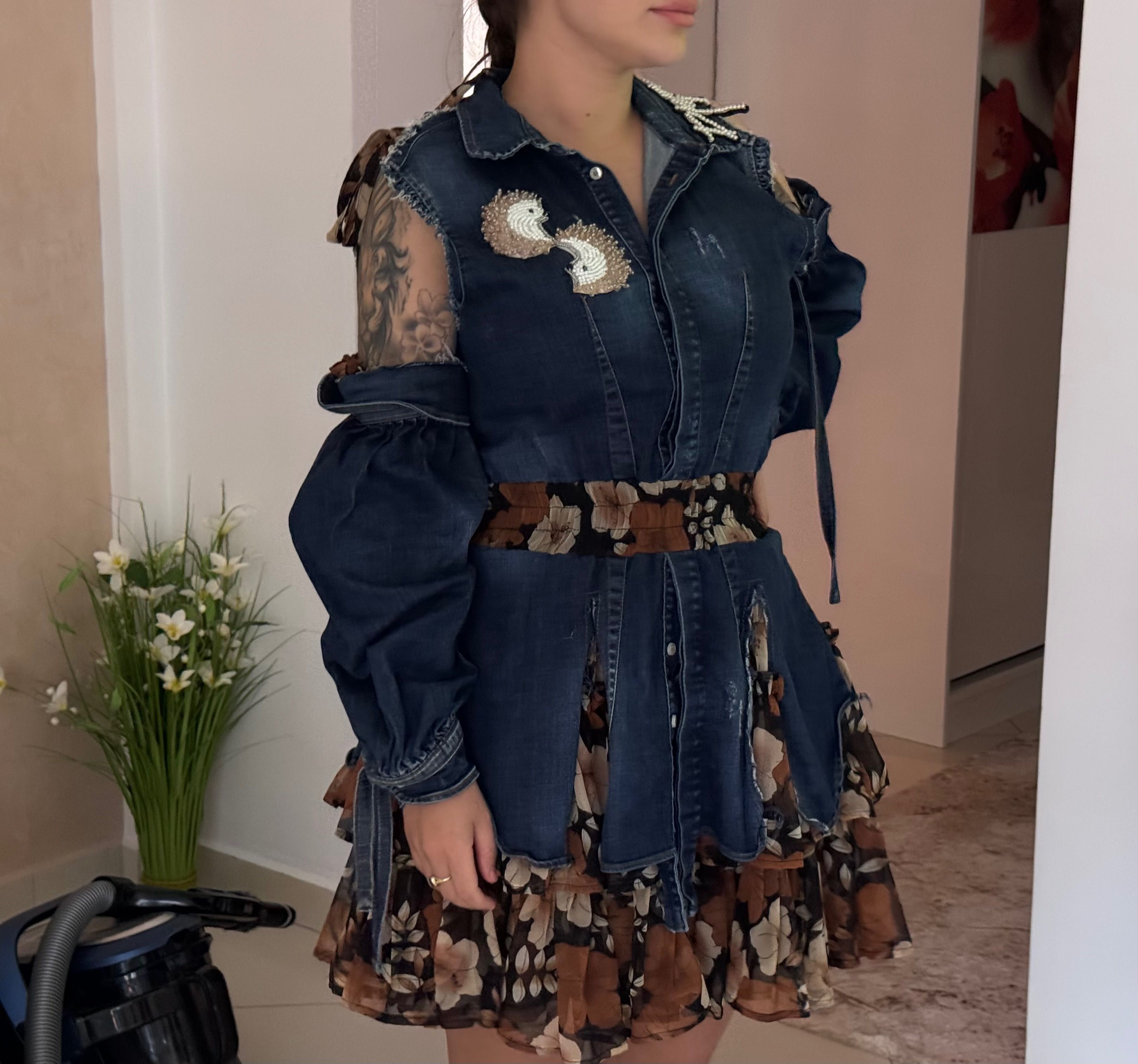 Djofra дънкова рокля
