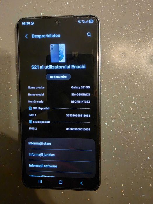 Vând 2 telefoane Samsung s21 5g de 128gb si 8 g ram.
