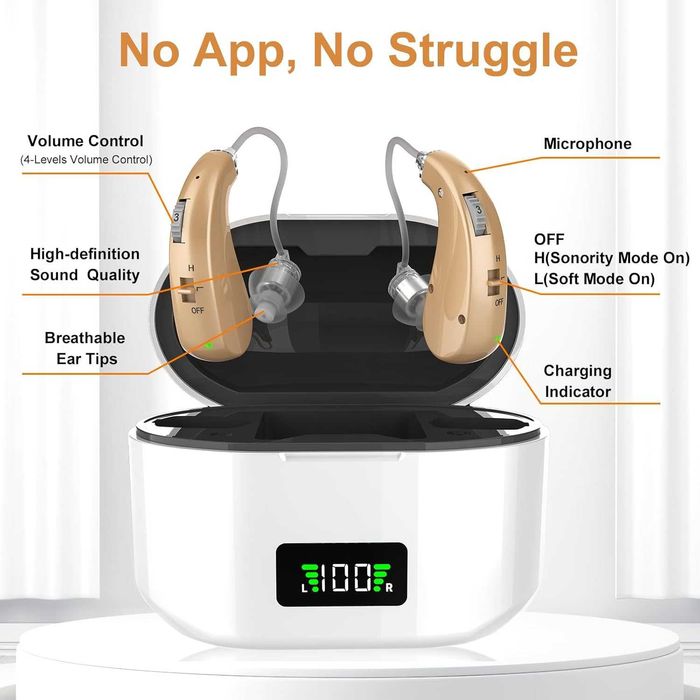 Помощно средство за хора със загуба на слуха "Hearing Aids", 4 нова...