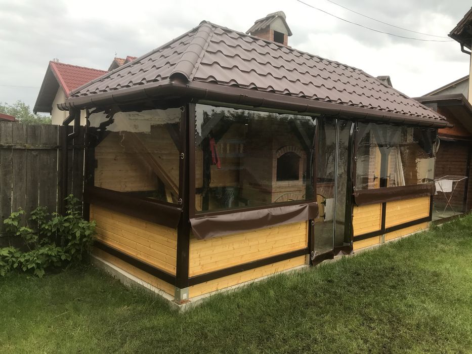 Inchidere terase cu folie transparenta  ,Rulouri transparente ,