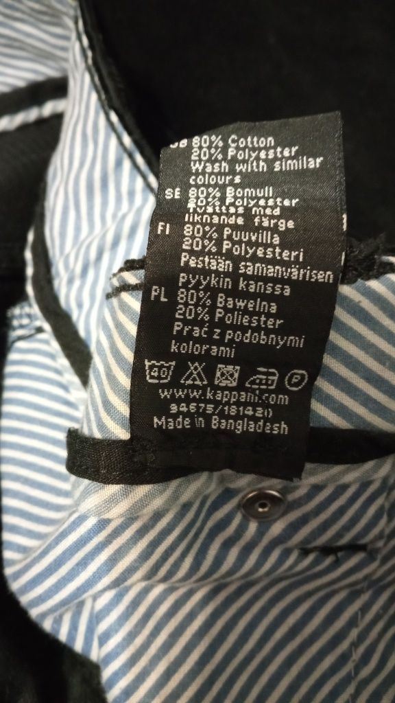Pantaloni de velur negri US Polo Assn. marimea W34/ L32
