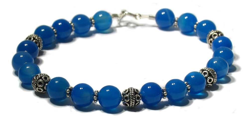 Bratara onix albastru