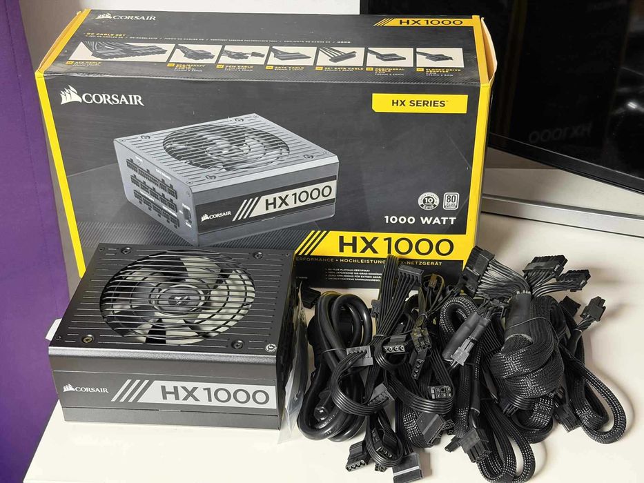 Sursa Corsair HX Series, 80+ Platinum, 1000W ATX + cablu 12VHPWR