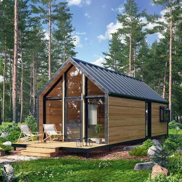 Case pe structura metalica, containere locuibile, cabane tipA la cheie