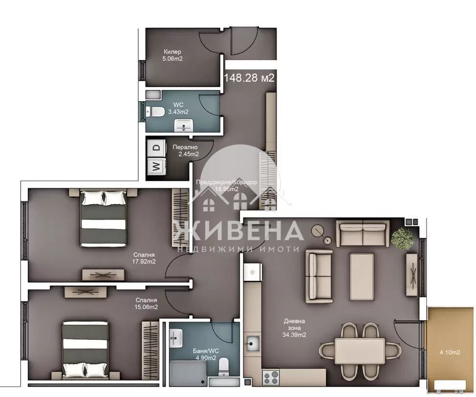 Продава се Тристаен апартамент в к.к. Св.Св. Константин и Елена - 148 кв.м за 2028 €/кв.м - Снимка #7
