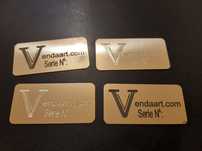 gravură laser pe metal.Ștampile metalice