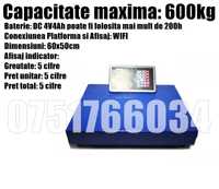 Cantar Platforma Electronic Baterie WIFI 600kg + LIVRAREA GRATUITA