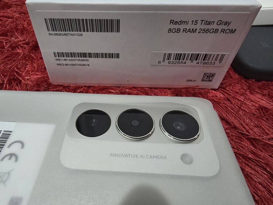 -Xiaomi Redmi 15, Nou, Nefolosit, 256Gb, 8Ram, 0 cicluri incarcare, Si