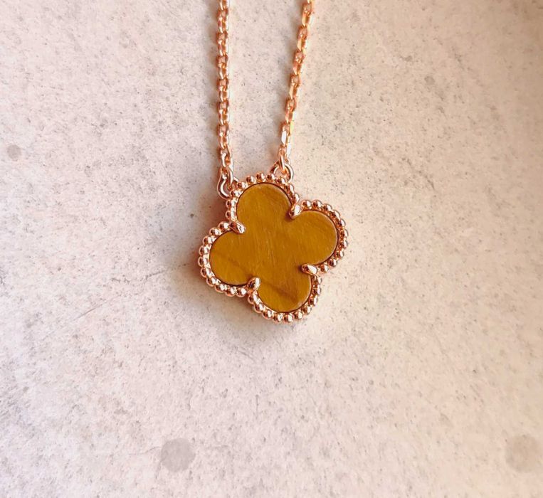 Дамско колие с детелина от тигрово око, Van Cleef & Arpels VCA