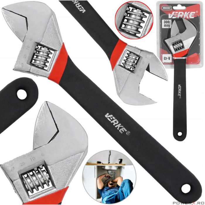 Cheie reglabila, dechidere maxima 35 mm, lungime 300mm, crom-vanadiu,