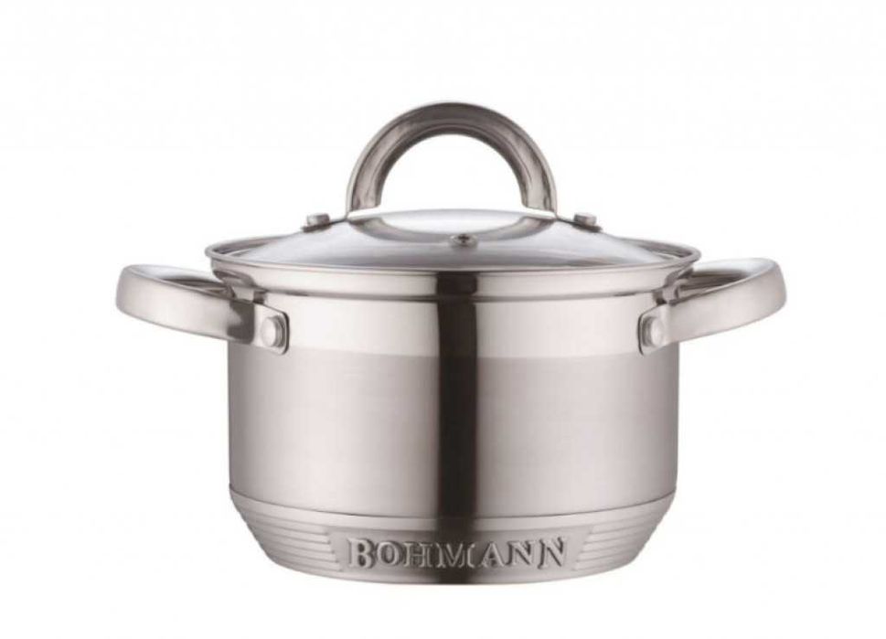 Комплект тенджери Bohmann – 3 броя неръждаема стомана, 16/18/20 см