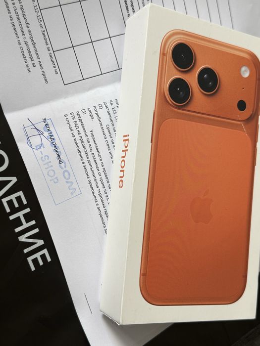 КАТО НОВ 512GB iPhone 17 Pro Vivacom Гаранция до 2027 г. Orange