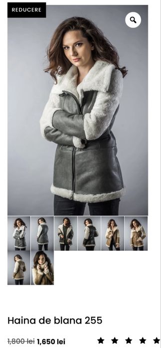 Cojoc aviator jacket shearling  A&A Vesa (M)
