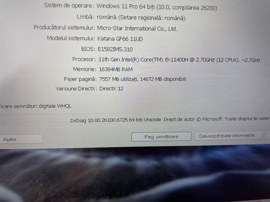 Laptop Gaming MSI Katana GF66