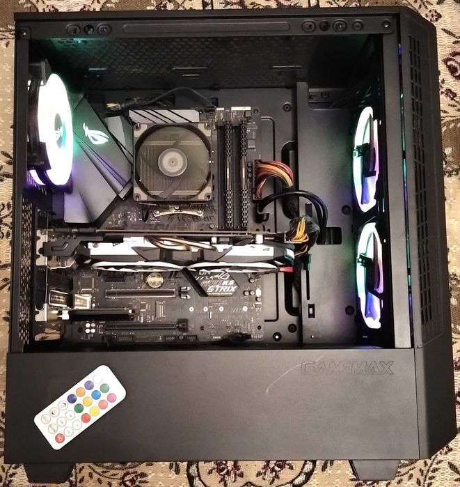 Ryzen 7 1800X,GTX 1070,16GB, 1TB SSD+2TB HDD,WiFi6,Sticla,aRGB+Telec
