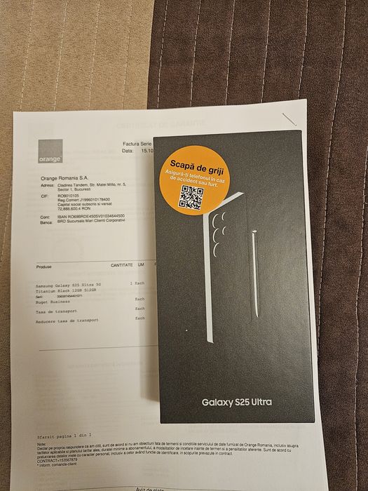 Samsung galaxy s25ultra sigilat factura garantie