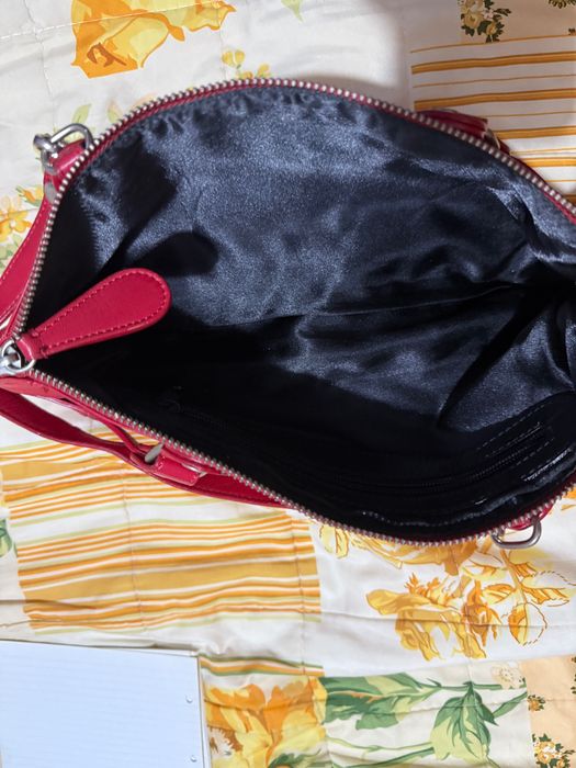 Geantă Musette fost (CristhelenB)din piele naturală roșie