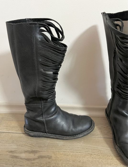 Trippen дамски ботуши 38 размер черна кожа