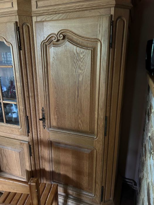 Dulap/vitrină lemn masiv stejar