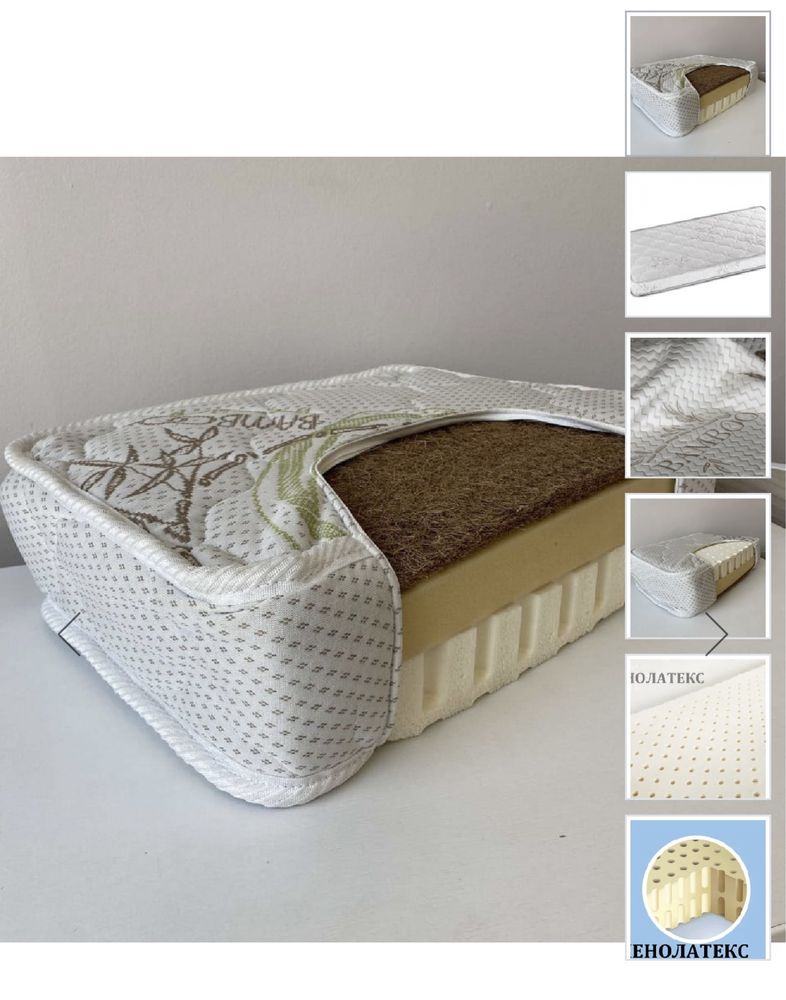 Бебешки Матрак Бамбук ЛУКС ЛДК Comfort Line - Трислоен Двулицев