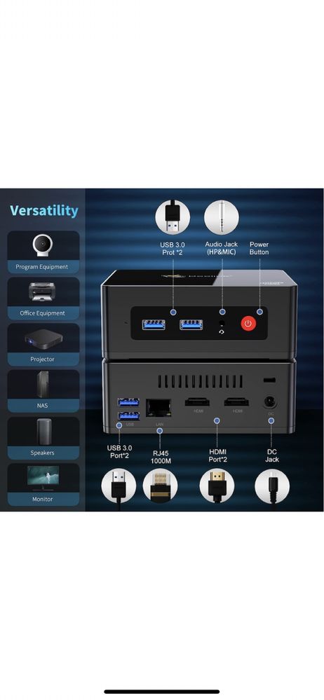 Mini PC Host Beelink GKmini cu procesor Intel®Celeron J4125 pana la 2.