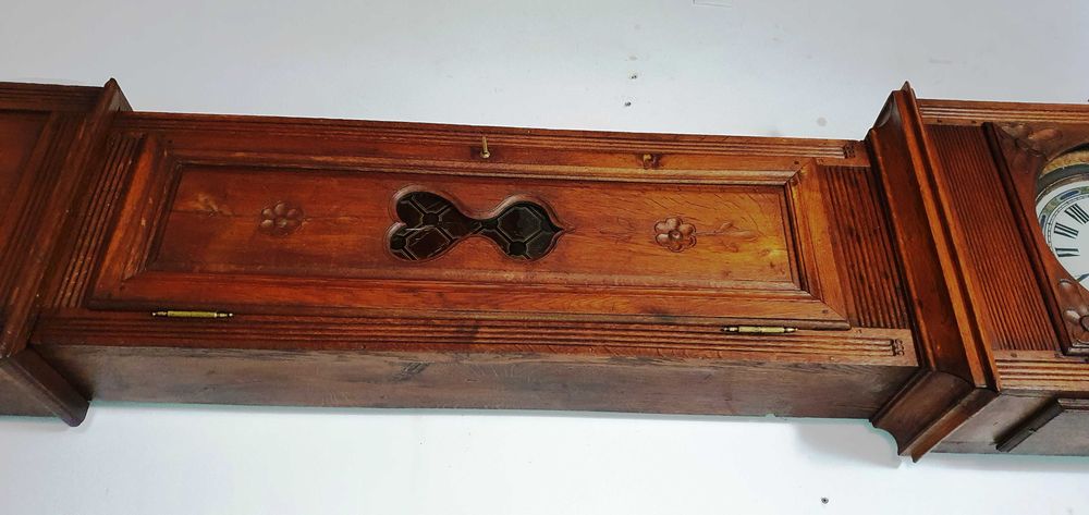 Ceas de podea cu pendul si 2 greutati anii 1800