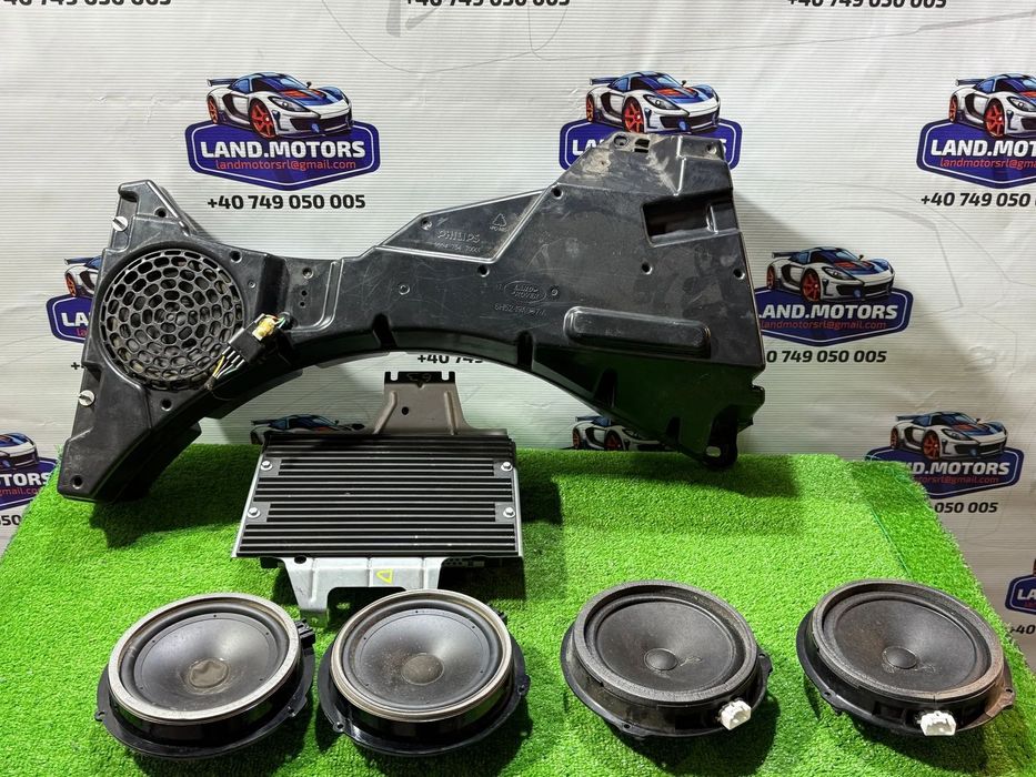 SUBWOOFER + DIFUZOR (4 BUC.) + AMPLIFICATOR AUDIO ( MODUL BLUETOOTH ) LAND ROVER FREELANDER 2.2 DIESEL 2008 COD OEM 7G9N-10D893-AG 7G9N10D893AG 6H52-19A067-A 6H5219A067A 2007-2011