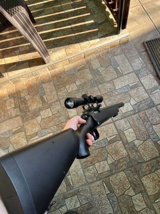 Pusca Airsoft M52 Modificata cu aer comprimat pe arc 5J + Luneta 4x32