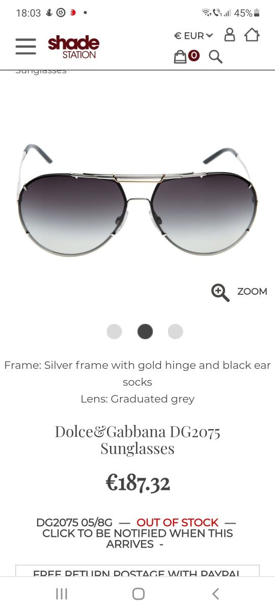Ochelari de soare Dolce & Gabbana, originali
