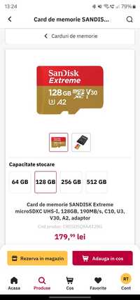 Card de memorie SanDisk Extreme 128GB