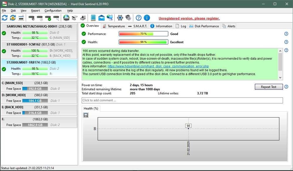 Vând hard disk extern LaCie de 2 TB